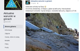 Budują schody na... Rysy