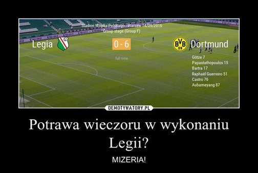 Zobacz memy po meczu Legii z Borussią