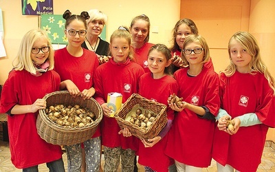 Wolontariusze z Nowogrodu Bobrzańskiego już pierwszego dnia akcji sprzedali 300 cebulek żonkili.