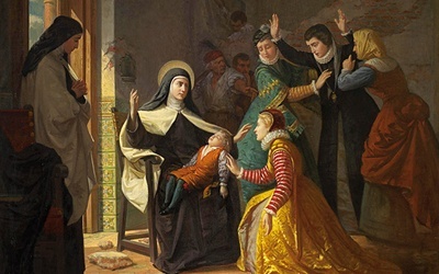 Luis de Madrazo y Kuntz
Pierwszy cud 
św. Teresy od Jezusa
olej na płótnie, 1855,
Muzeum Prado, Madryt