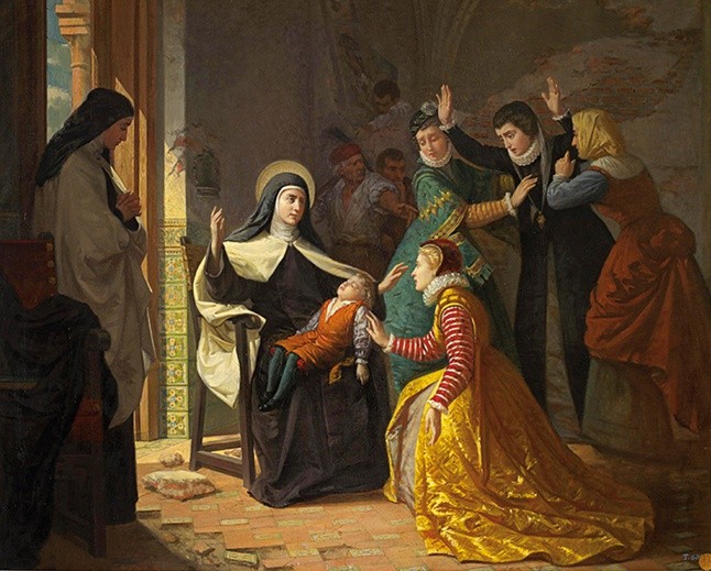 Luis de Madrazo y Kuntz
Pierwszy cud 
św. Teresy od Jezusa
olej na płótnie, 1855,
Muzeum Prado, Madryt