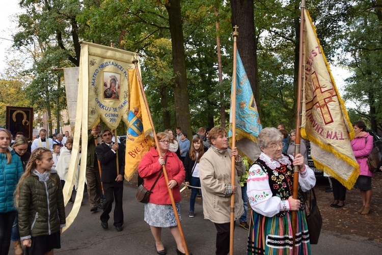 Powitanie ikony MB Częstochowskiej w Spale