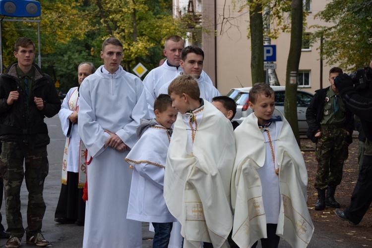 Powitanie ikony MB Częstochowskiej w Spale