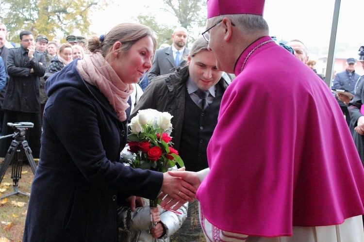 Powitanie abp. Józefa Górzyńskiego w Bałdach