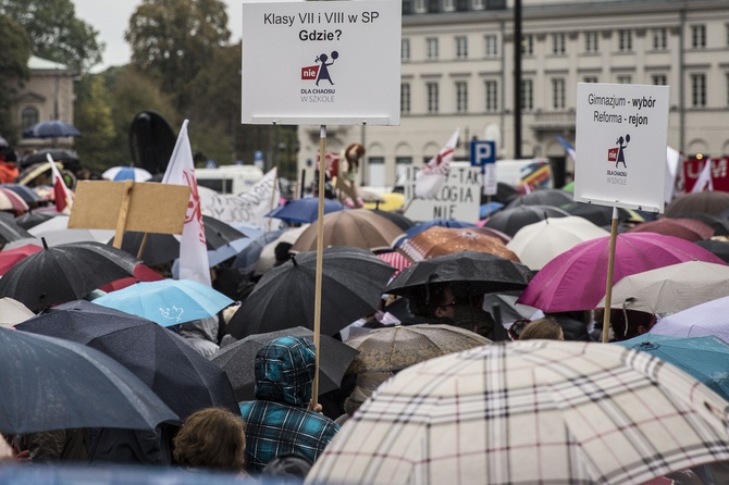 Protest przeciwko reformie edukacji