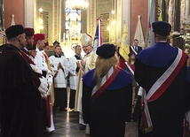 W Mszy św. inauguracyjnej uczestniczyły władze uczelni, m.in. z Płocka, Ciechanowa i Pułtuska.