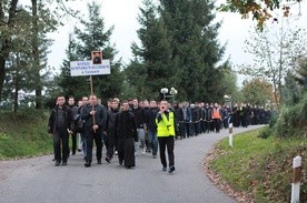 Pielrzymi z WSD na szlaku do Tuchowa