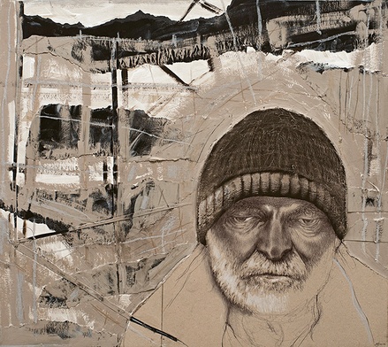Jacek Hajnos poznawał osoby bezdomne z Krakowa i innych polskich miast, spisywał ich historie, a następnie portretował.
