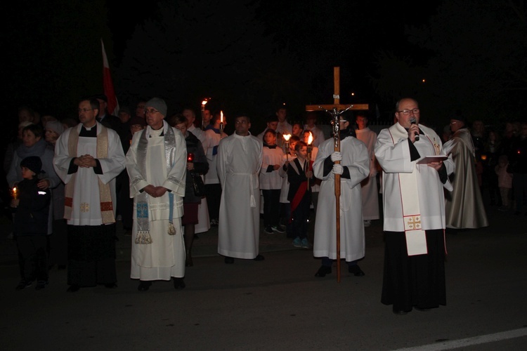 Powitanie ikony MB Częstochowskiej w parafii Miłosierdzia Bożego w Skierniewicach