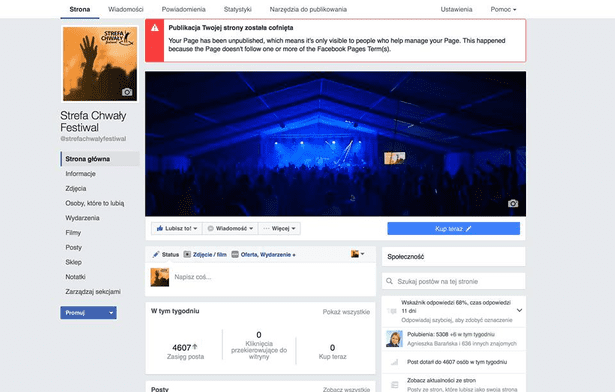 Facebook zablokował katolicki fanpage