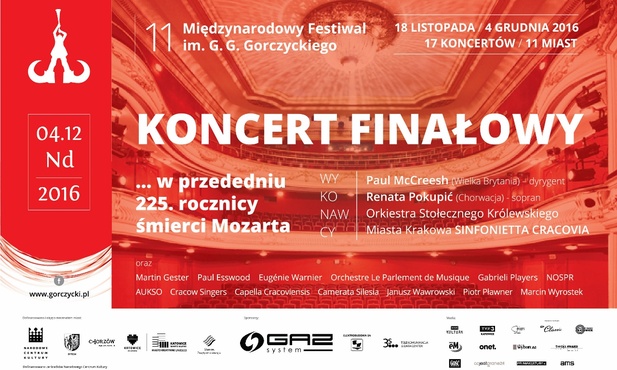 11. Międzynarodowy Festiwal Gorczyckiego, 11 miast, 18 listopada - 4 grudnia