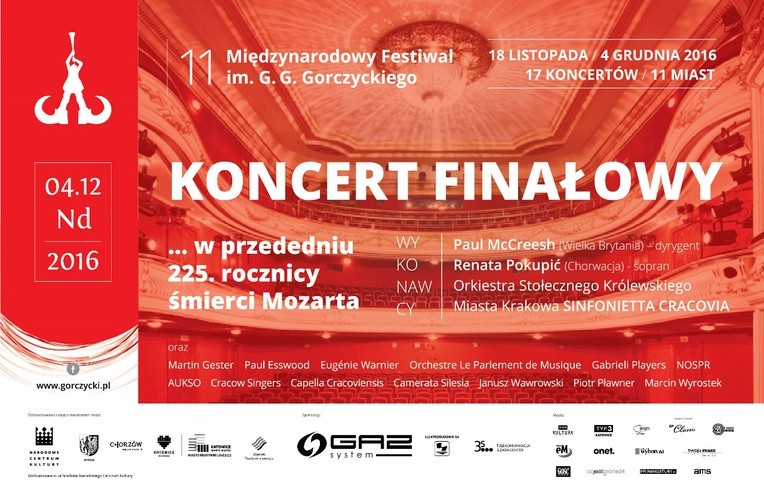 11. Międzynarodowy Festiwal Gorczyckiego, 11 miast, 18 listopada - 4 grudnia