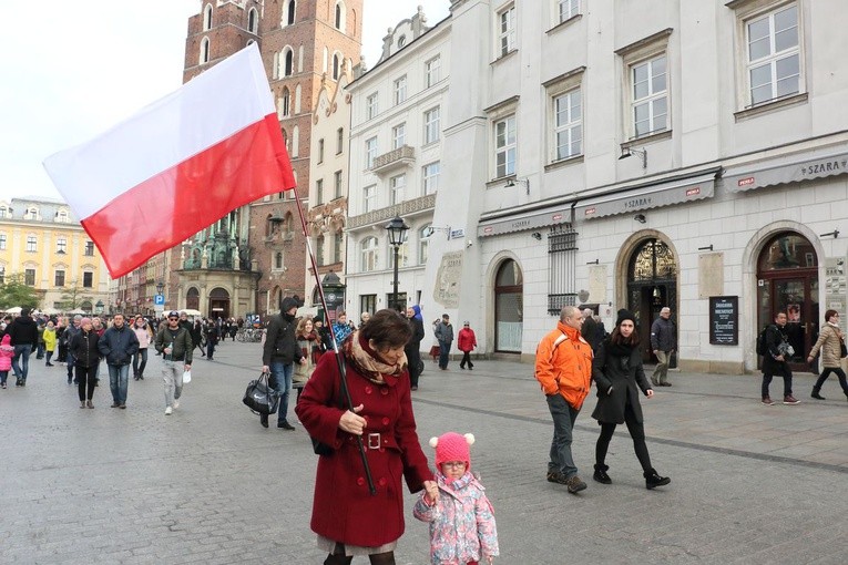 Pochód patriotyczny Kraków 11 listopada 2016