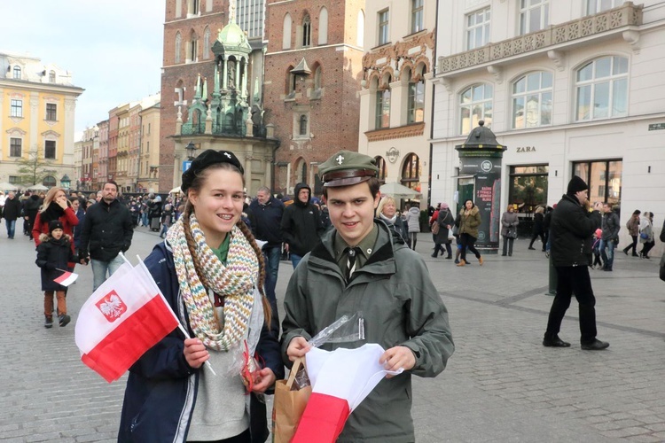 Pochód patriotyczny Kraków 11 listopada 2016