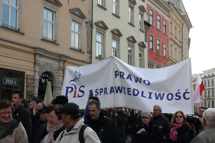 Pochód patriotyczny Kraków 11 listopada 2016