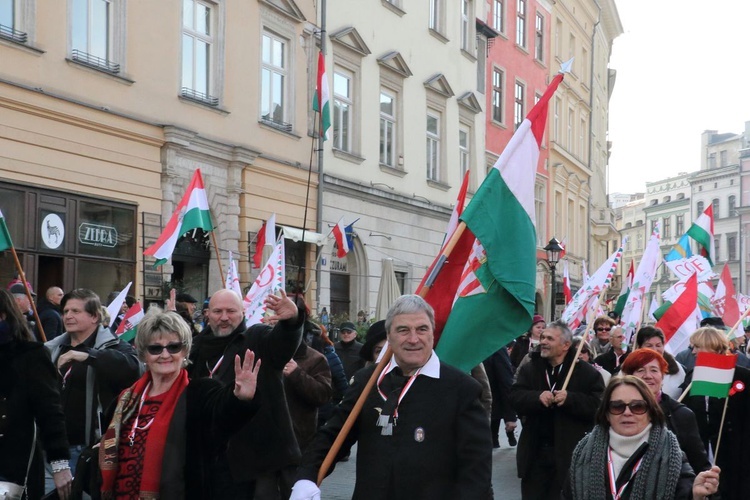 Pochód patriotyczny Kraków 11 listopada 2016