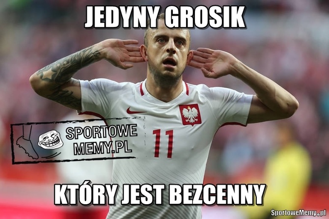 Wzrasta wartość Grosika, czyli najlepsze memy po meczu Polska-Rumunia