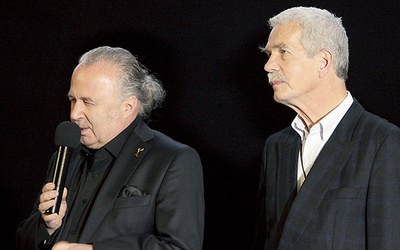 Reżyser filmu Jacek Gwizdała i Roman Urban (z prawej).