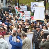 Imigranci żyjący w Norwegii protestują przeciwko praktykom urzędu ochrony dzieci (Oslo, kwiecień 2016).