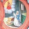 Fresk przedstawiający matkę zawierzającą swoje dziecko.