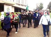 Przedstawiciele elbląskich grup podczas pielgrzymki do Łagiewnik.