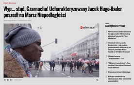 Czarnoskóry uczestnik Marszu Niepodległości skarży Jacka Hugo-Badera