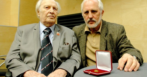 Henryk Kończykowski z synem Andrzejem