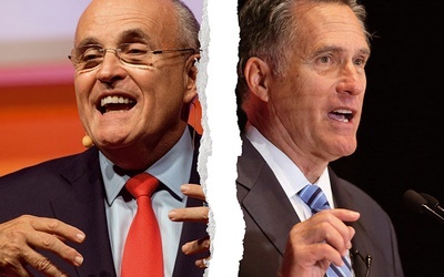 Rudolph Giuliani (z lewej) i Mitt Romney