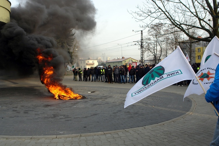 Protest górników KWK Makoszowy