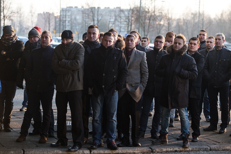 Protest górników w Suszcu