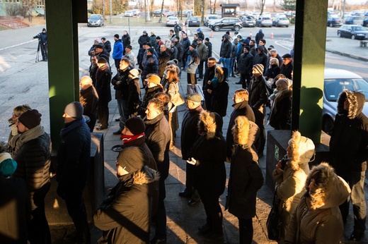 Protest górników w Suszcu