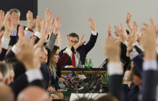 Sejm obradował w Sali Kolumnowej