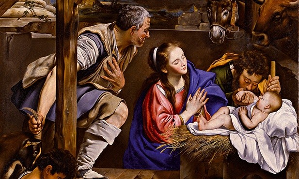 Juan Bautista Maíno "Pokłon pasterzy", olej na płótnie, 1612–1614 Muzeum Prado, Madryt