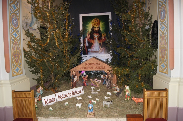 Nasielsk, szopka bożonarodzeniowa w parafii św. Wojciecha