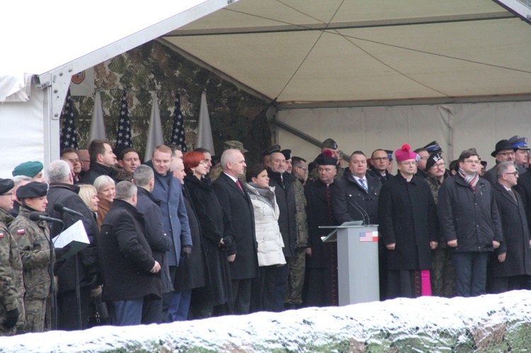 Powitanie żołnierzy amerykańskich w Żaganiu