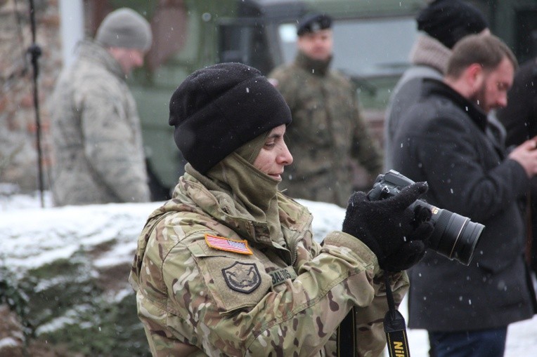 Powitanie żołnierzy amerykańskich w Żaganiu