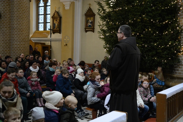 Dzieci kolędujące w Borkach Wielkich