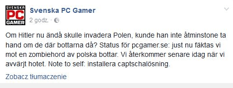 "Jak Hitler zaatakował Polskę, nie mógł się zająć botami z Polski?"