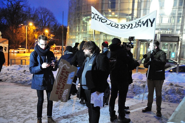 Protest studentów w Lublinie przeciw rządowi