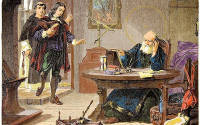 Spotkanie Galileusza z poetą Johnem Miltonem.