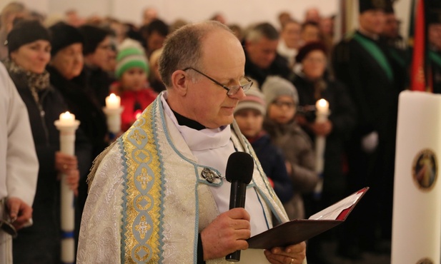 Słowa powitania w imieniu parafii wypowiedział proboszcz ks. kan. Józef Sowiński