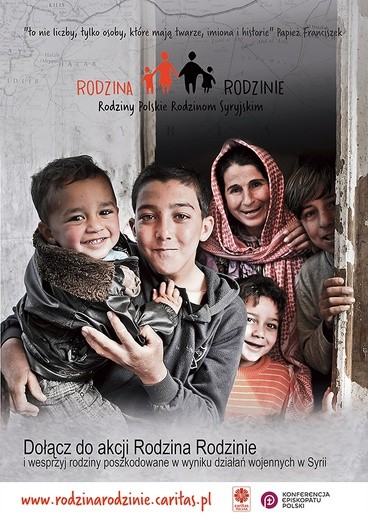 Plakat informujący o programie Rodzina Rodzinie.