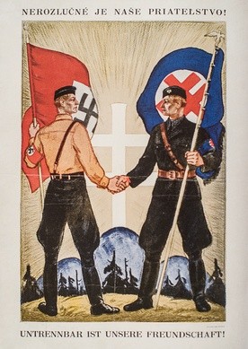 „Nierozerwalna jest nasza przyjaźń”. Plakat Andreja Kováčika z lat 1940–1941.