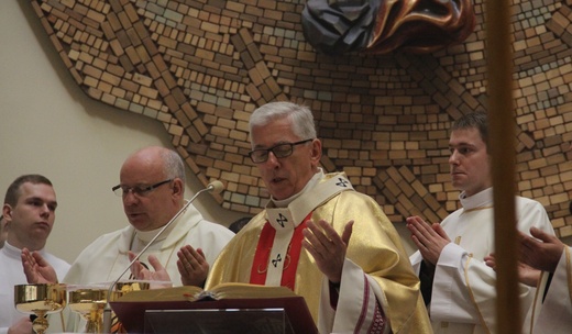 Święcenia diakonatu w kościele Podwyższenia Krzyża i św. Herberta w Katowicach, 25 lutego 2017.