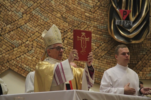 Święcenia diakonatu w kościele Podwyższenia Krzyża i św. Herberta w Katowicach, 25 lutego 2017.