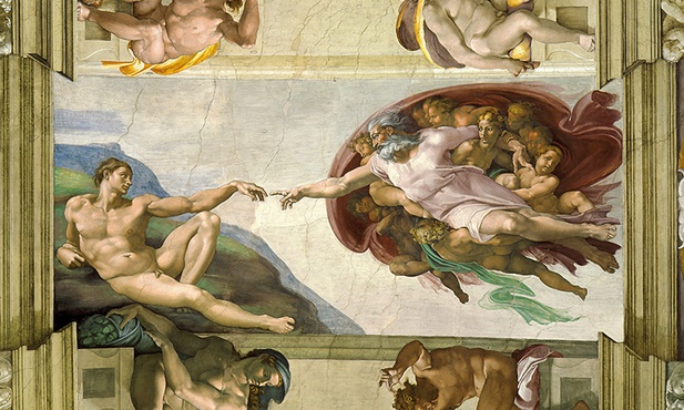 Michał Anioł 
(Michelangelo Buonarroti)
Stworzenie Adama 
fresk, 1511
Kaplica Sykstyńska, Watykan