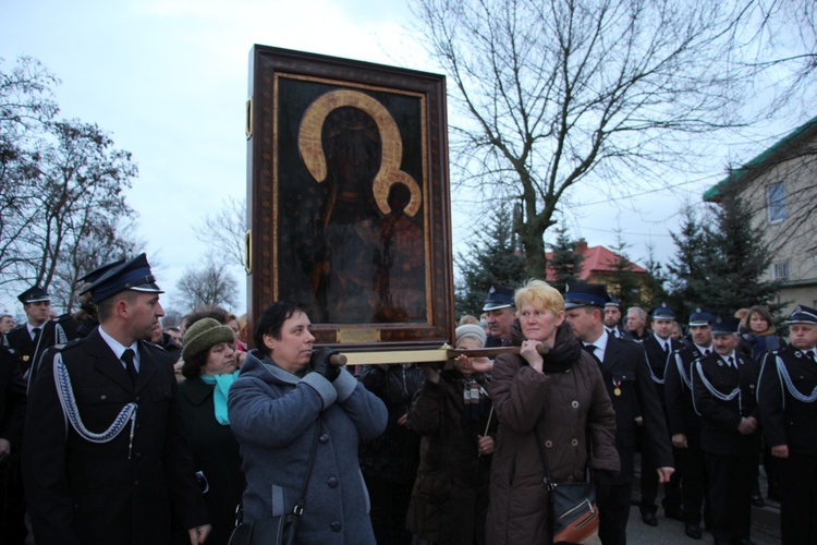 Powitanie ikony MB Częstochowskiej w Kozłowie Biskupim