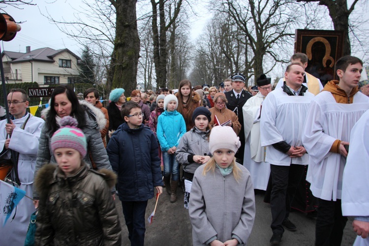 Powitanie ikony MB Częstochowskiej w Rybnie