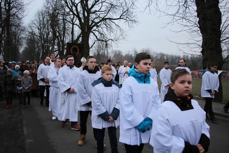 Powitanie ikony MB Częstochowskiej w Rybnie