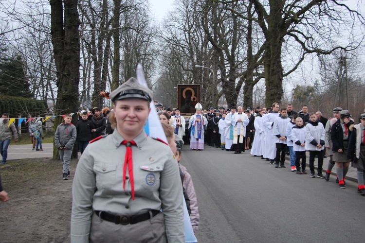 Powitanie ikony MB Częstochowskiej w Rybnie